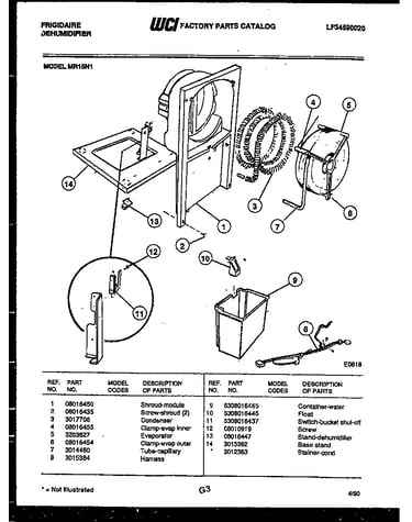 Water and condensing parts