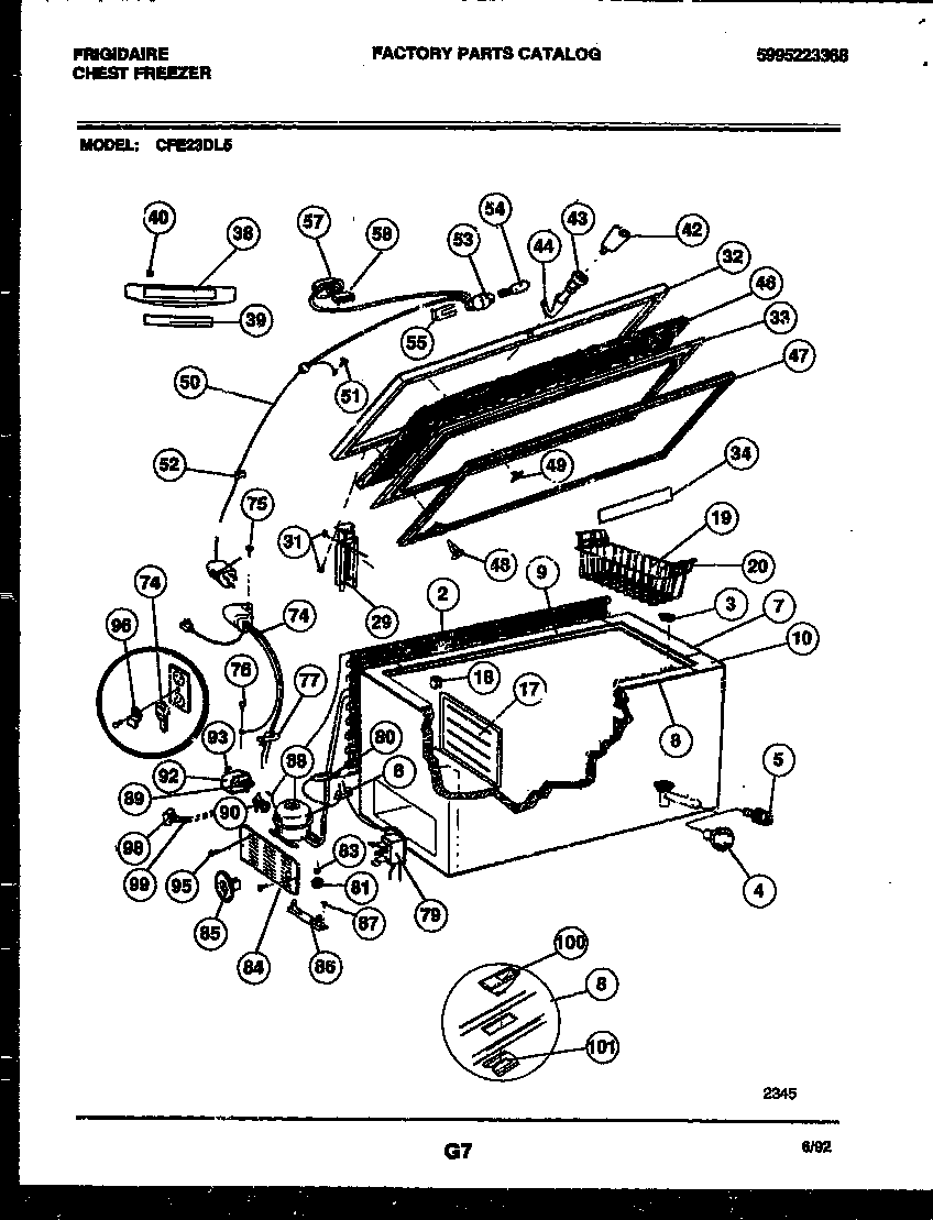 Chest freezer parts