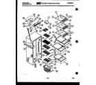 Frigidaire FPE22V3AL1 shelves and supports diagram