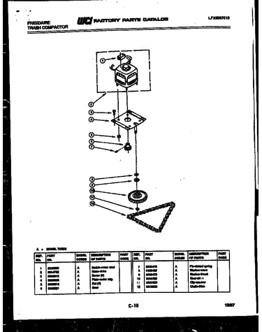Motor and drive parts
