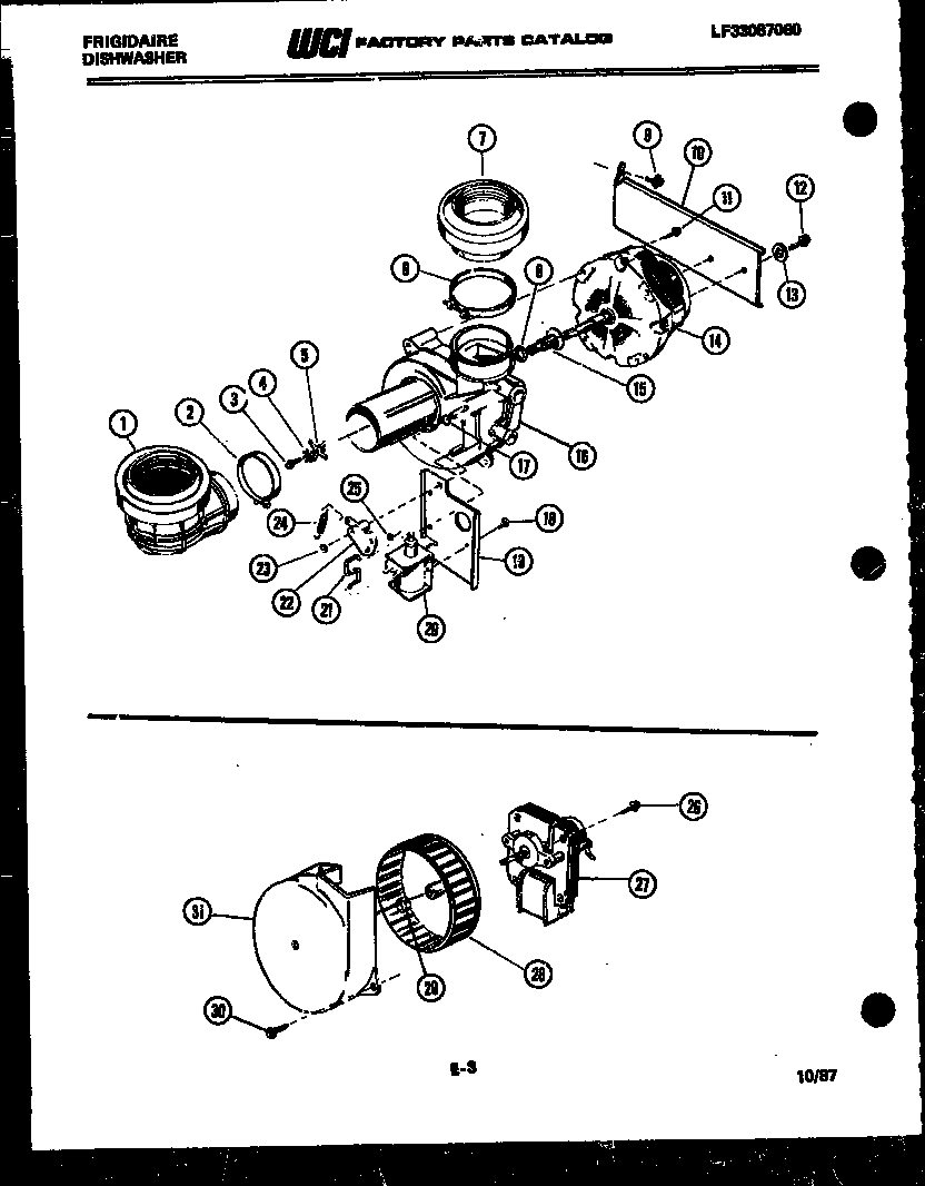 Motor pump and power dry parts