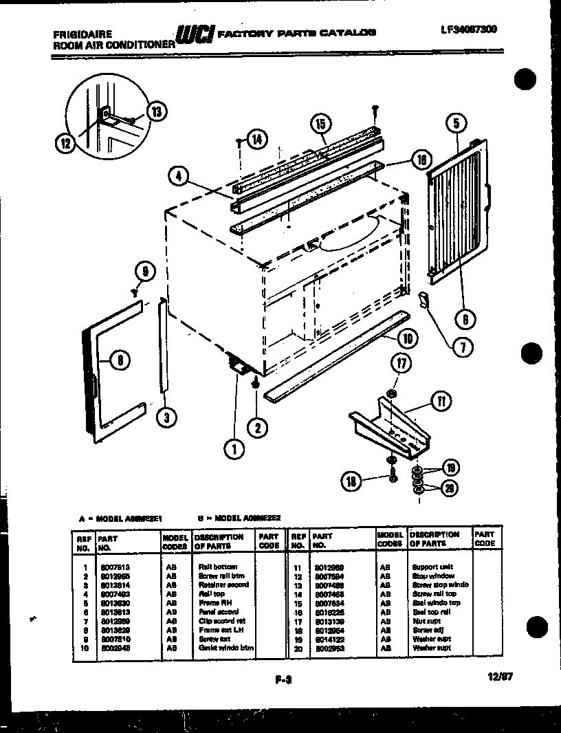 Window mounting parts