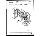 Frigidaire FPI11TFW3 shelves and supports diagram