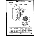 Frigidaire FPI11TLFW2 shelves and supports diagram