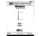 Frigidaire FPES18TEW0 cover page diagram