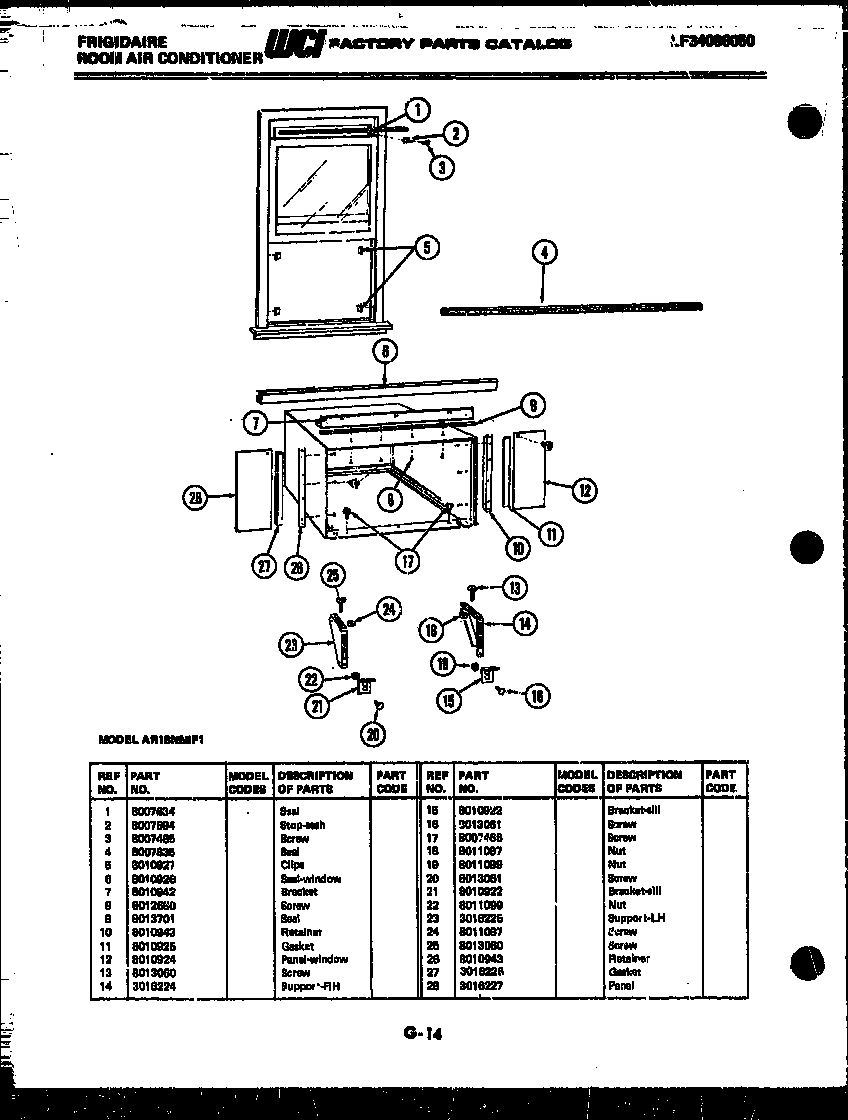 Window mounting parts