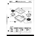 Frigidaire RBD139D0 cooktop parts diagram
