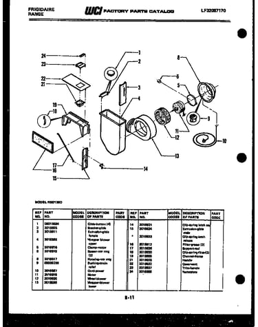 Wheel and wrapper blower parts