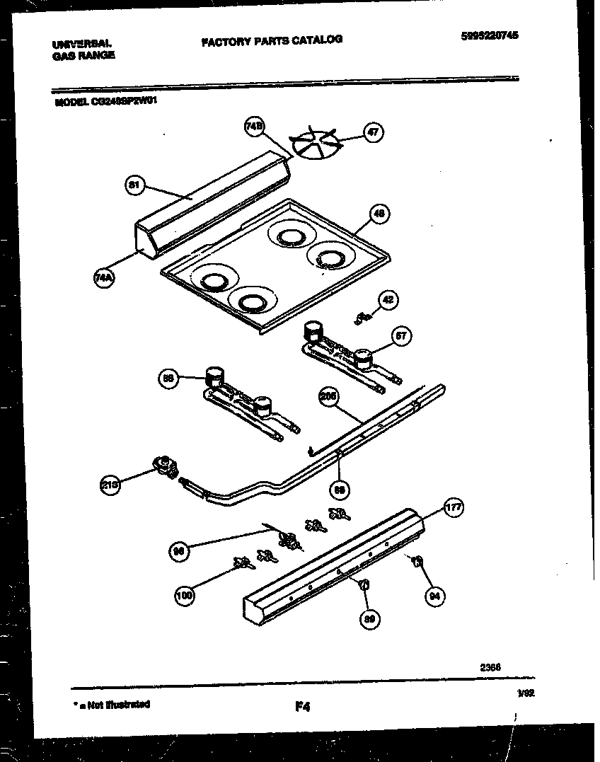 BACKGUARD, COOKTOP AND BURNER PARTS