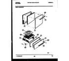 Tappan CG240SP2W1 door and broiler drawer parts diagram