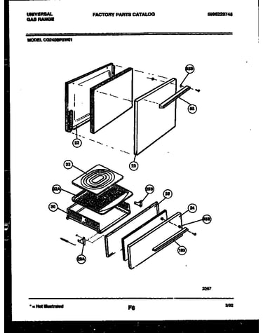 Door and broiler drawer parts