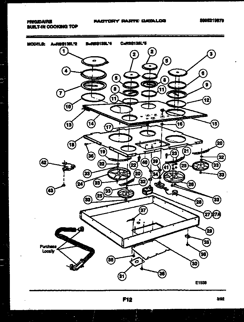 Cooktop parts