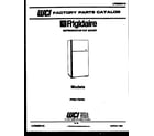 Frigidaire FPE21TIEW0 cover page diagram