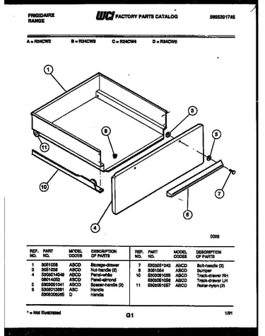 Drawer parts