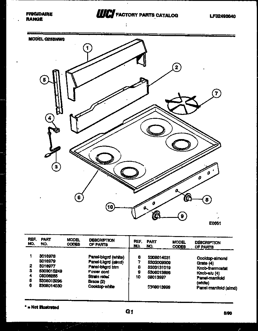 COOKTOP PARTS