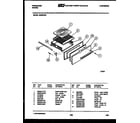 Frigidaire GB162EM burner, manifold and gas control diagram
