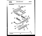 Kelvinator CP240SP2W1 backguard, cooktop and burner parts diagram