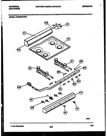 Backguard, cooktop and burner parts