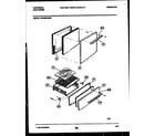 Tappan CP240SP2W1 door and broiler drawer parts diagram