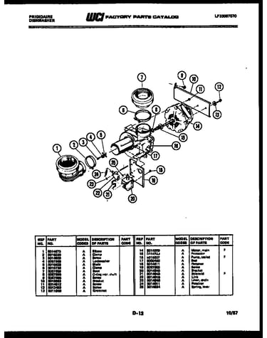 Motor pump parts