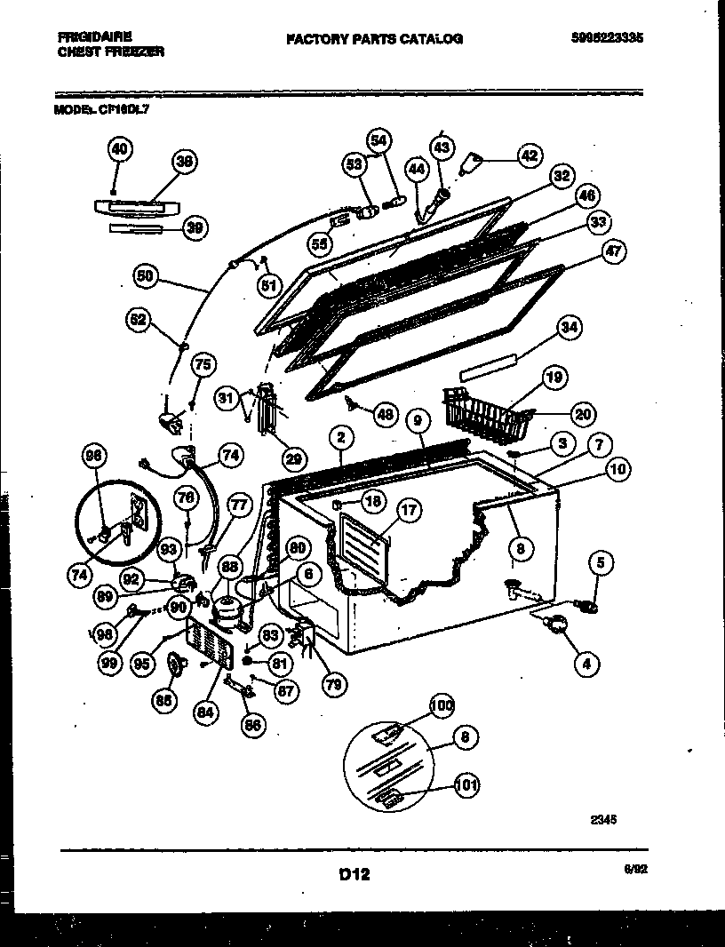 Chest freezer parts