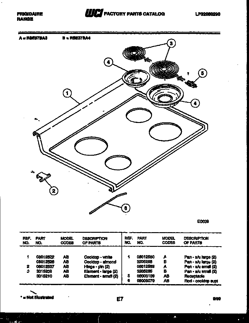 Cooktop parts