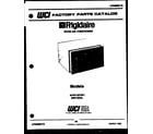 Frigidaire AHW12NT5F1 front cover diagram