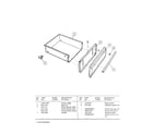 Tappan CE303VP2D01 drawer parts diagram