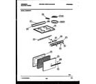 Frigidaire CE200SP2W0 backguard, cooktop and door parts diagram