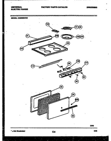 Backguard, cooktop and door parts