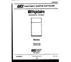 Frigidaire FPCE21TILW6 cover page diagram
