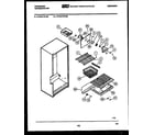 Frigidaire FPCE21TILW2 shelves and supports diagram