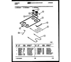 Frigidaire REG433MDW2 cooktop and broiler parts diagram