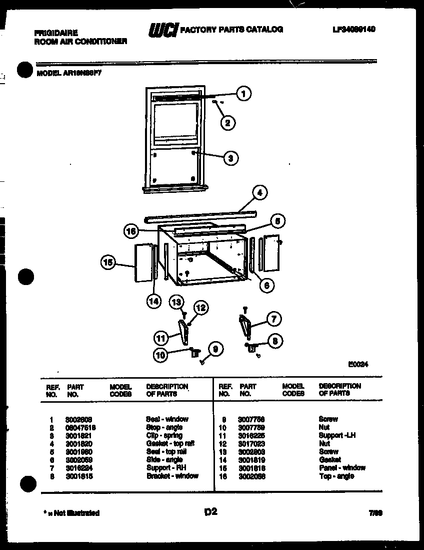 Window mounting parts