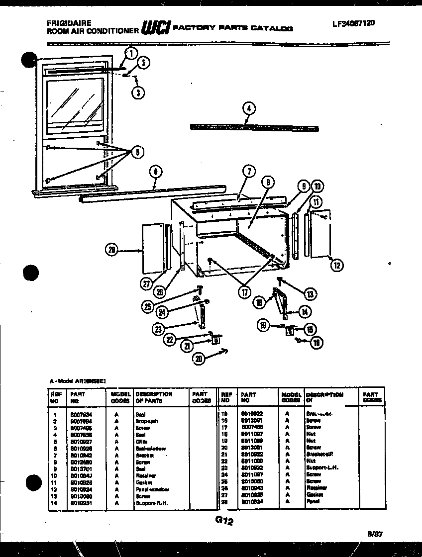 Window mounting parts