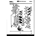 Frigidaire FPE24VWDF2 shelves and supports diagram