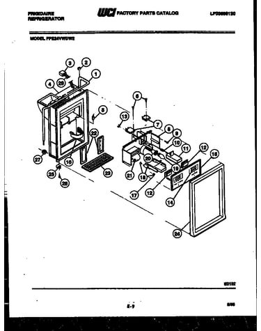 Ice door, dispenser and water tanks