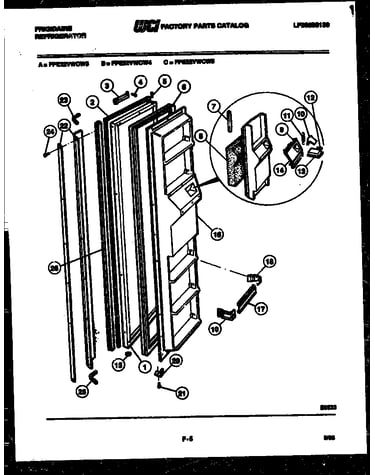 Freezer door parts
