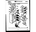 Frigidaire FPE22VWCW3 shelves and supports diagram