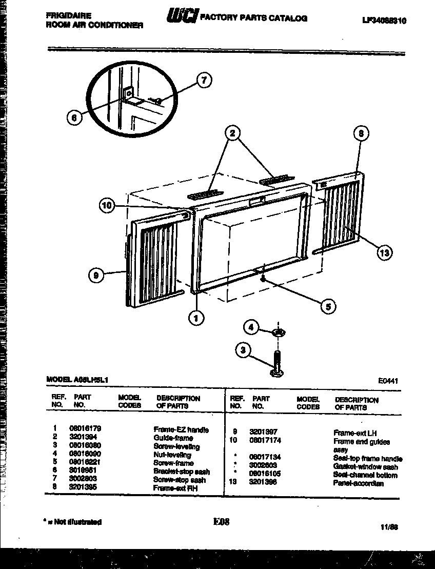 Window mounting parts