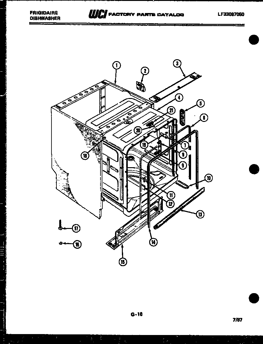 TUB AND FRAME PARTS