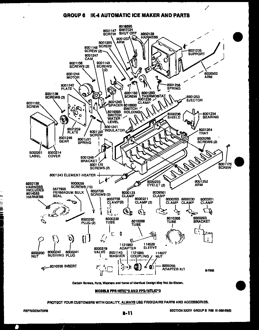 System and automatic defrost parts