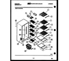 Frigidaire FPCI19VFL0 shelves and supports diagram
