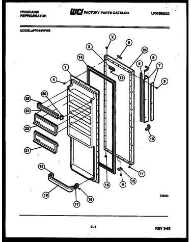 Refrigerator door parts