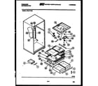 Frigidaire FPE17TFW0 shelves and supports diagram