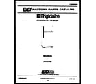 Frigidaire FPI14TFW0 cover page diagram