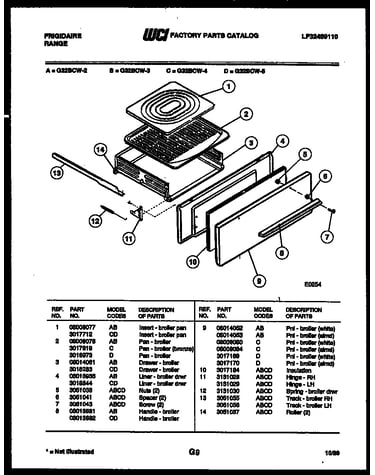 Broiler drawer parts