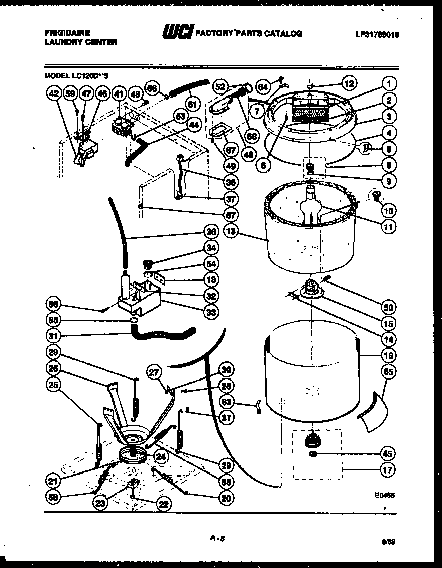 TUBS, WATER VALVE AND LID SWITCH