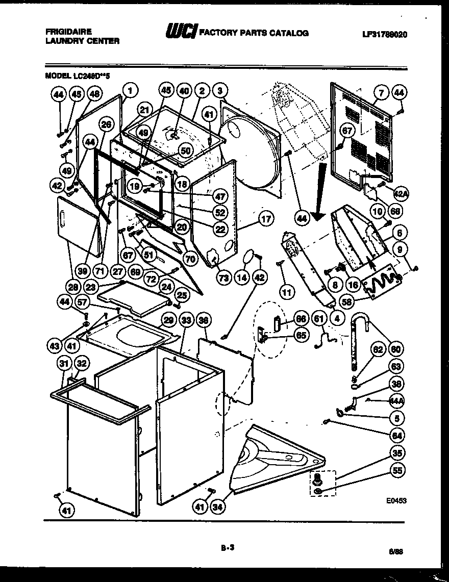 CABINET PARTS AND HEATER