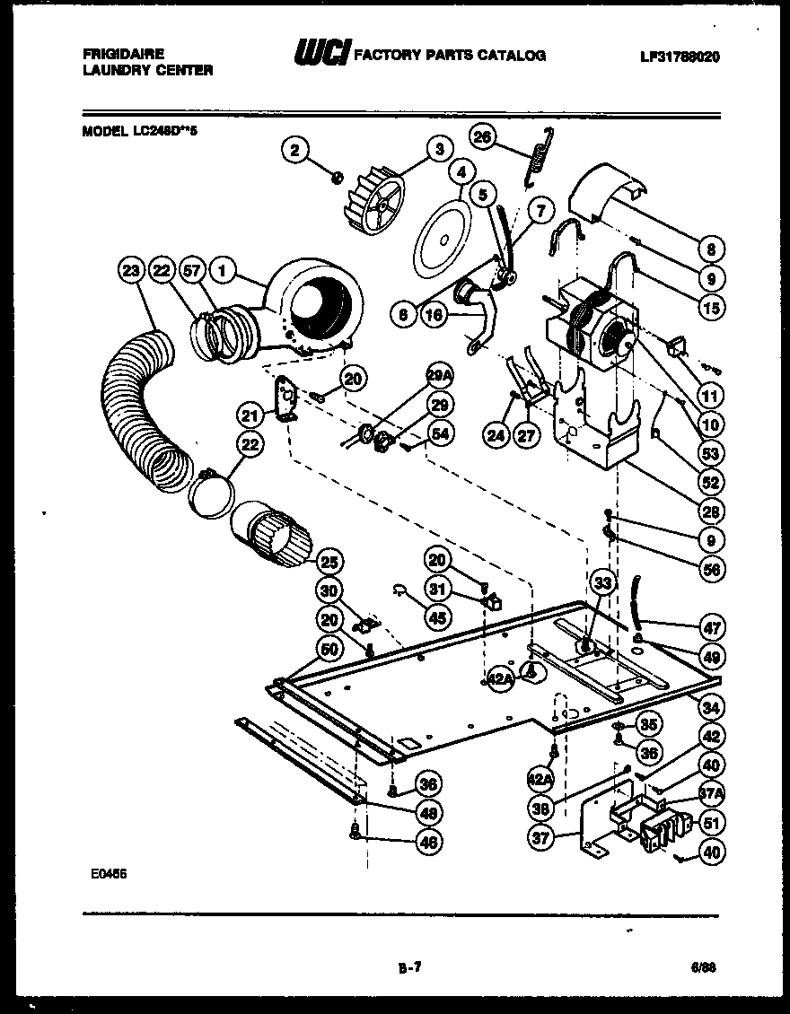DRYER MOTOR, BLOWER AND BELT